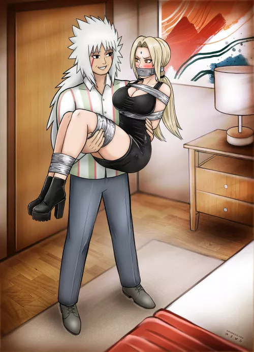 Jiraya has had enough of Tsunade's abuse