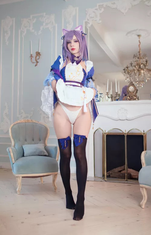 Keqing maid cosplay by mizuki_tyan