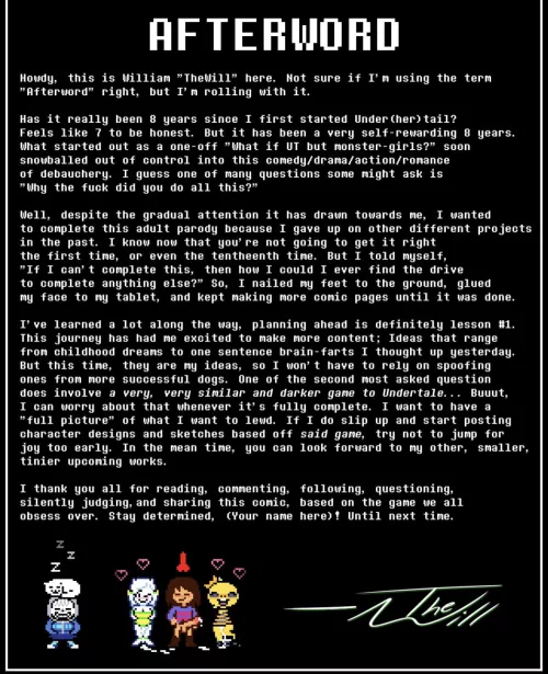 Last one, quick afterword from the legend himself. [TheLewdWill]