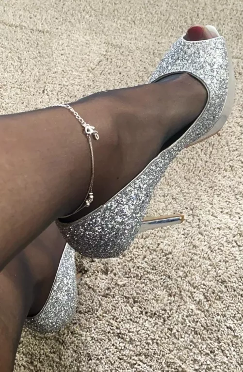 My glitter heels. 😘