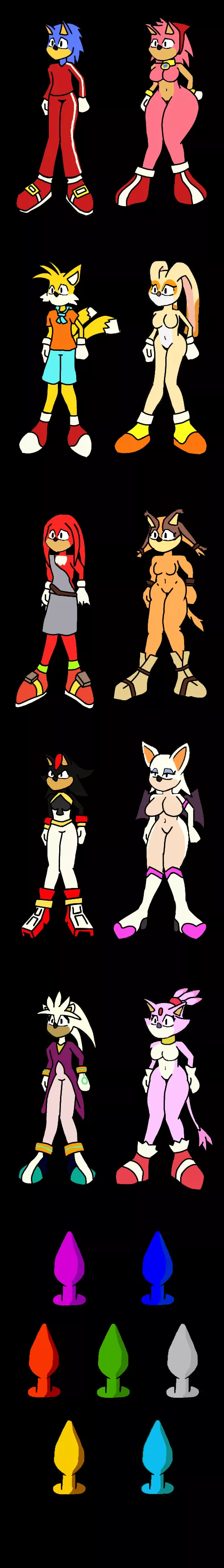 My idea of an alt world which instead the male characters are clothed and the female characters are nude. Thoughts? [Self/StudThePuppyDeluxe]