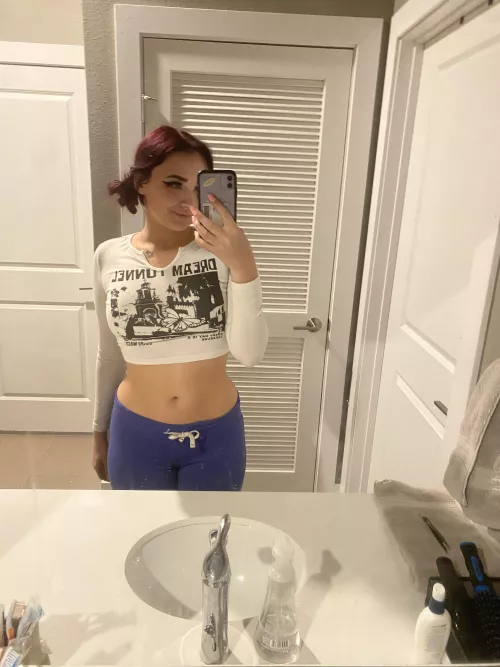 Nothing like double buns and a crop top