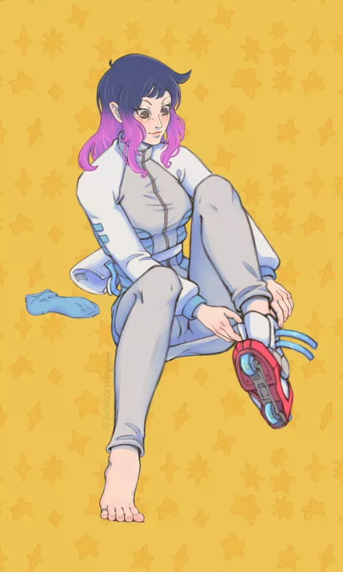 Ramona getting ready for work (JunsSockDrawer) [Scott pilgrim]