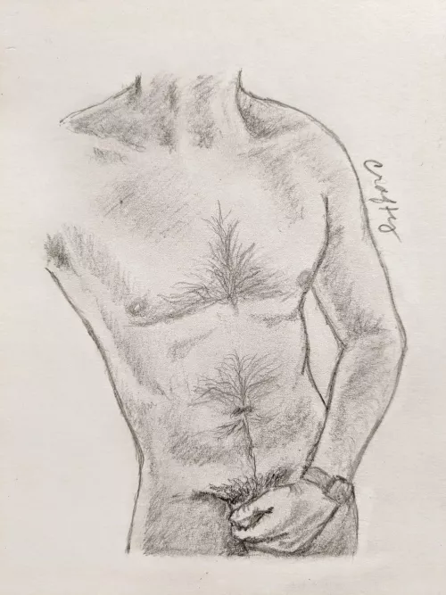 Still standing: Pencil sketch of Redditor who wishes to remain anonymous. Graphite on bristol