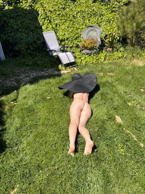 sunbathing naked is my favorite thing to do
