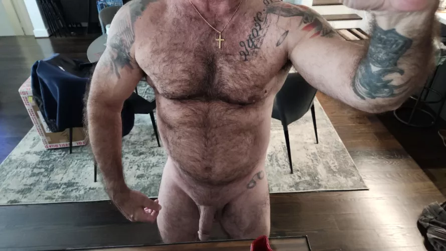 Trimmed up dick but hairy af everywhere else [50]