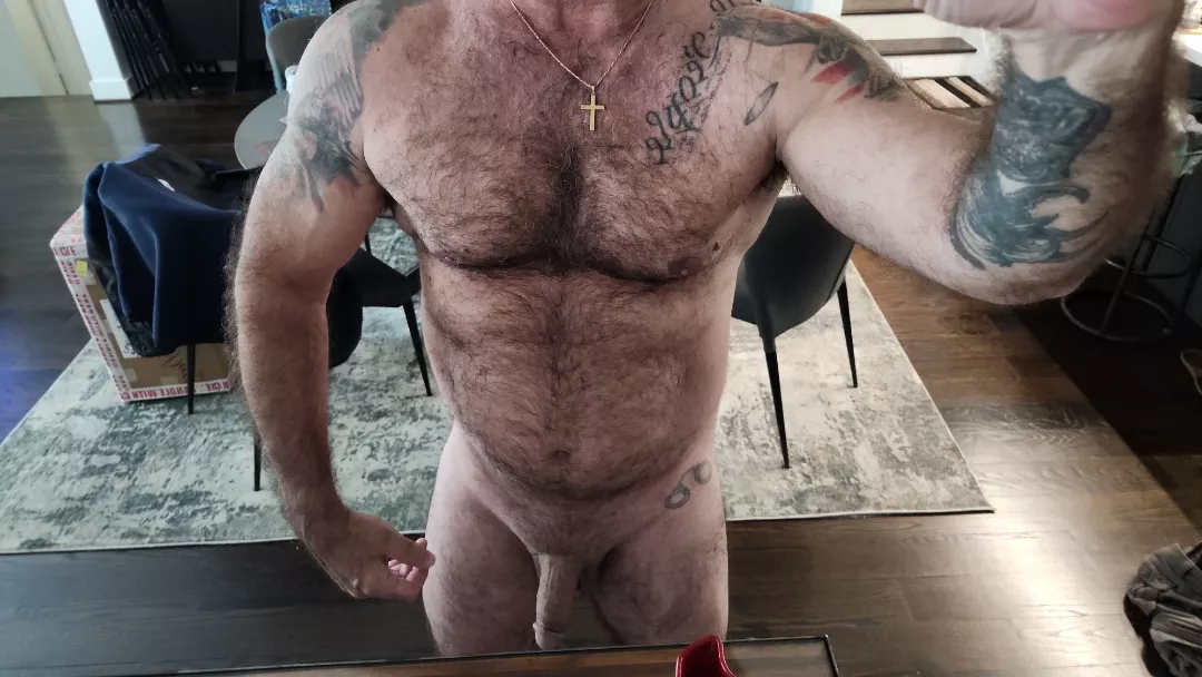 Trimmed up dick but hairy af everywhere else [50]