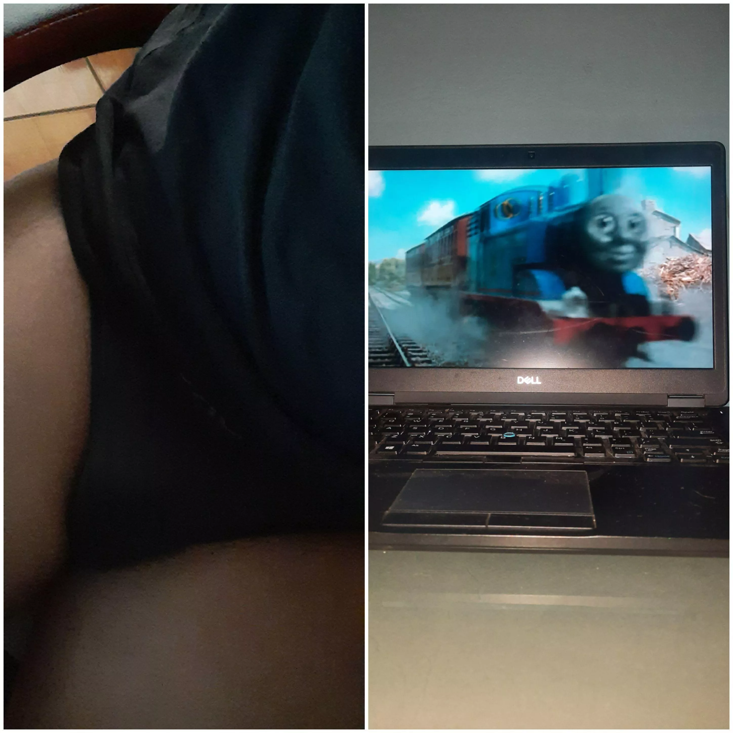 Watching Thomas and Friends while diapered👶🍼🩲