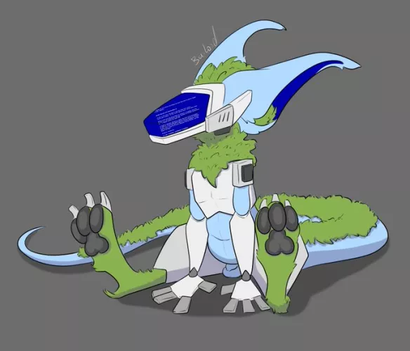 windows xp protogen showing off his paws [M] (GailordAD)