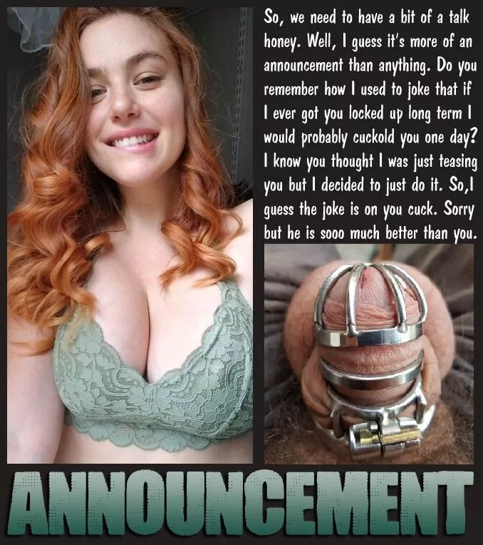 ANNOUNCEMENT [chastity] [femdom] [cuckold]