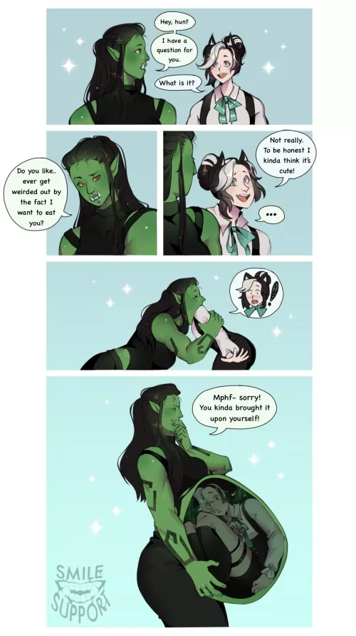 {Comic} “Is it weird?” A commission I got from my good friend smiles support.