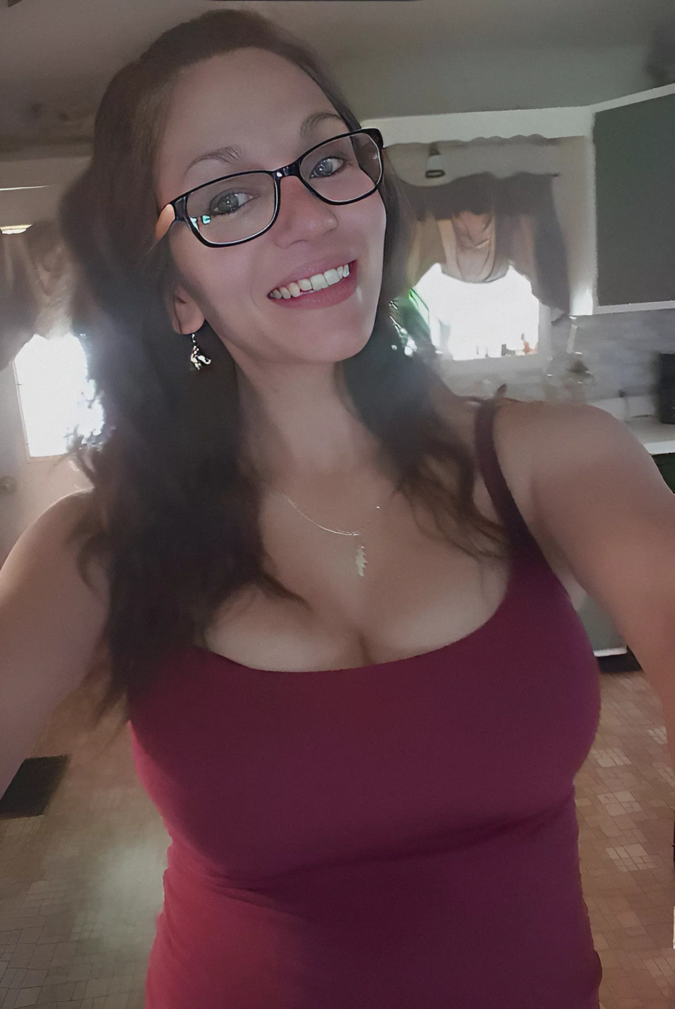 Her tank top shrunk or those big tits swelled up