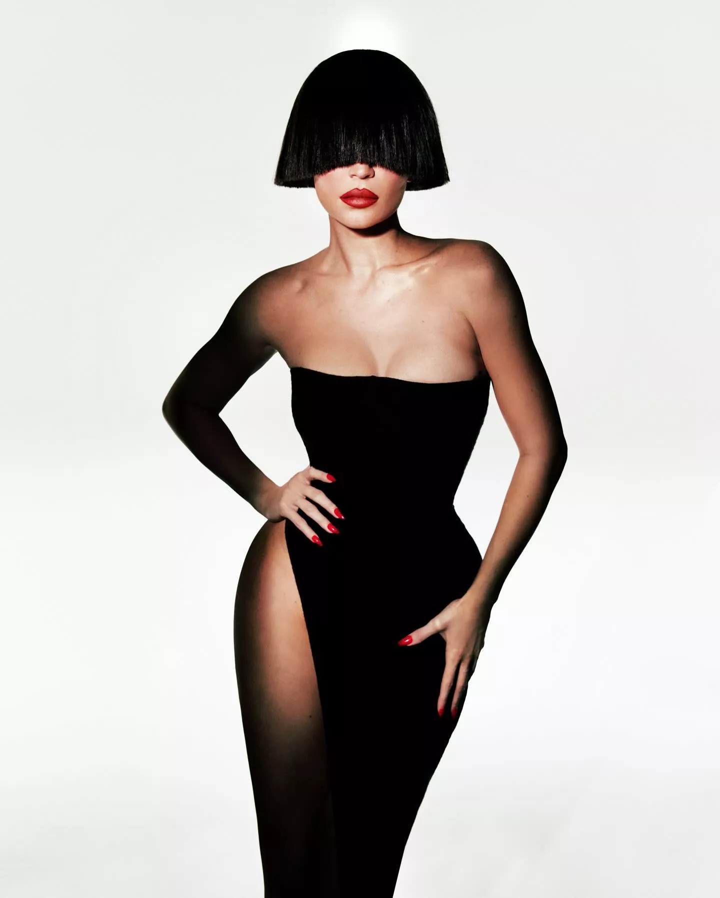 Kylie in black dress - IG November 2023