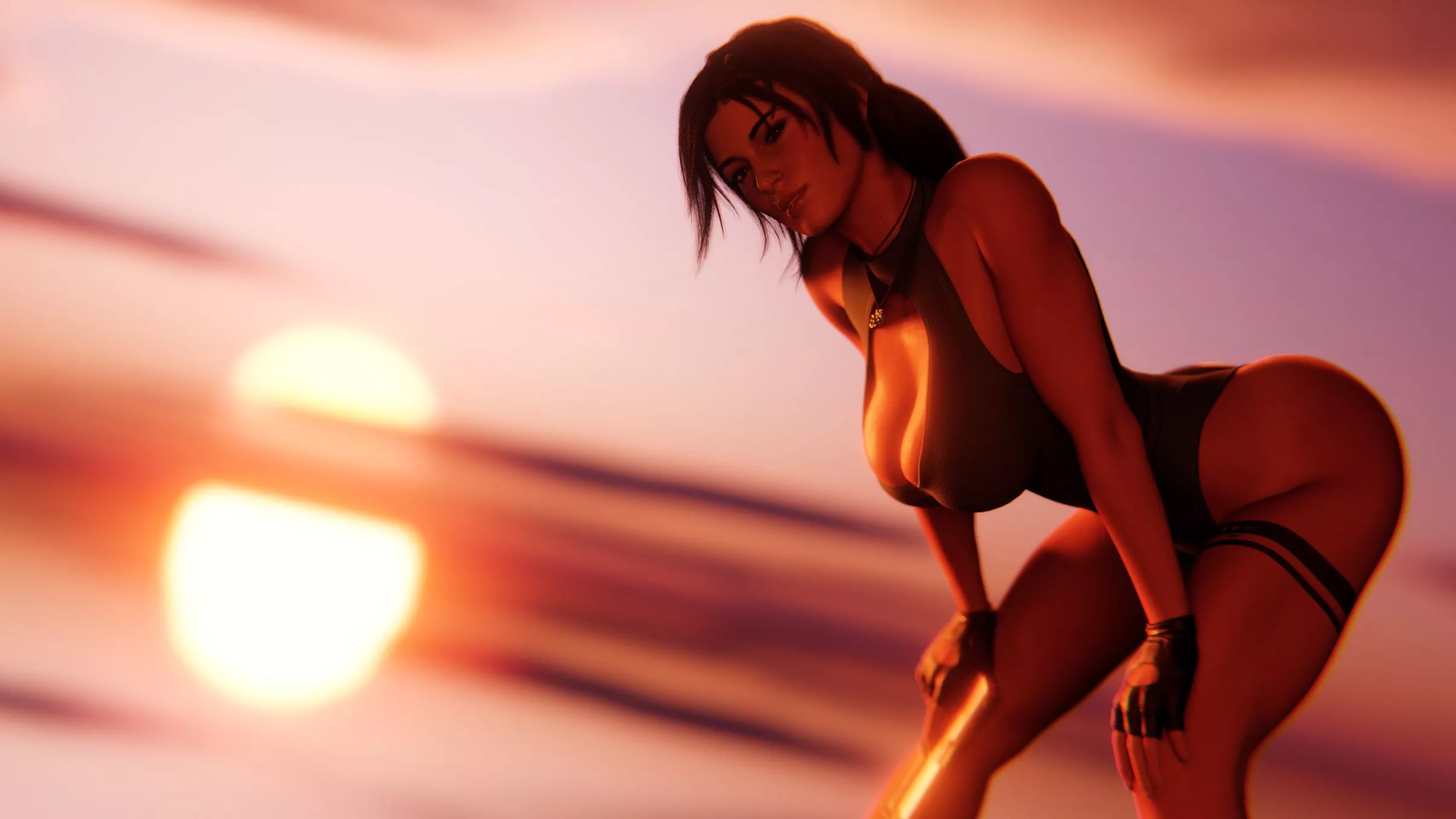 Lara at sunset (TrivialMV)