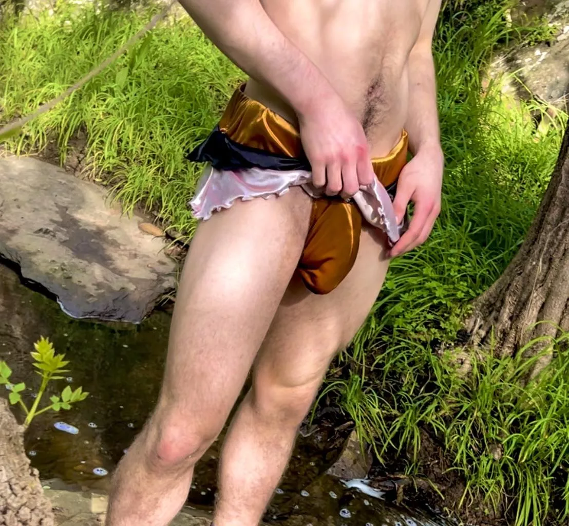 Sissy boy in the Woods