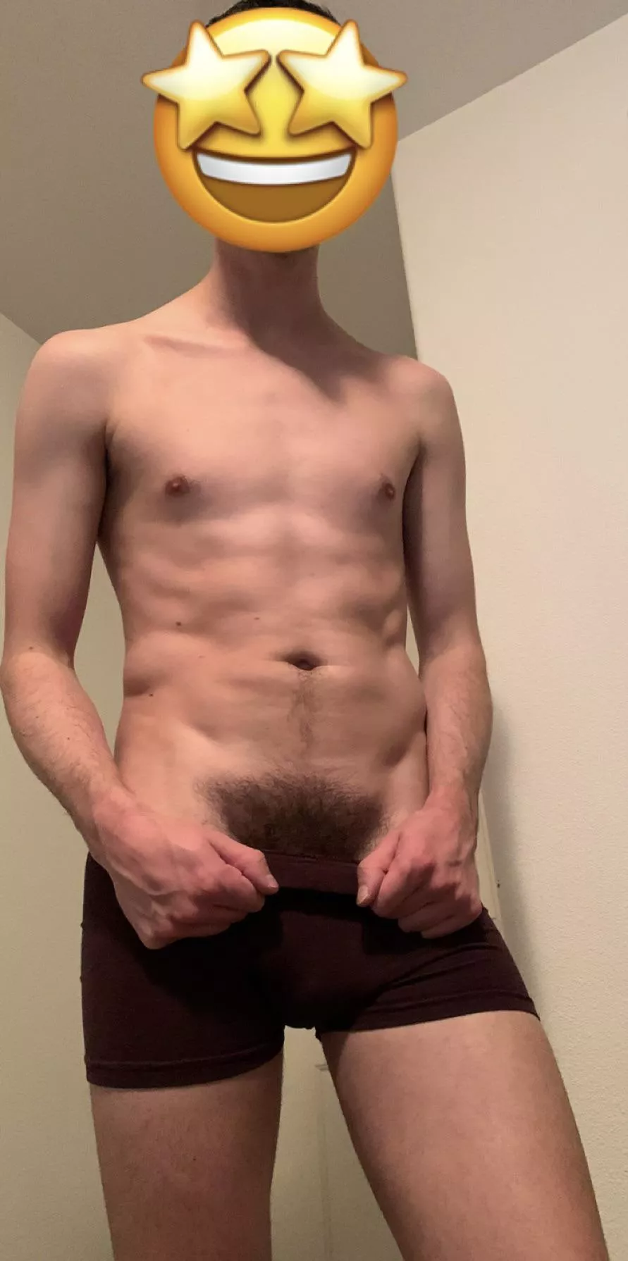 Sometimes I open my undies and I’m surprised how big my bush is compared to the rest of my body.