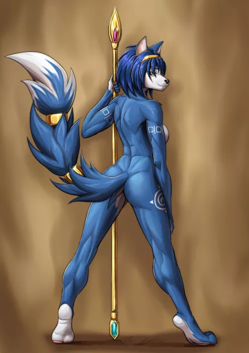 Tail up, Krystal - redraw of an older artwork [X] (Za-owl)