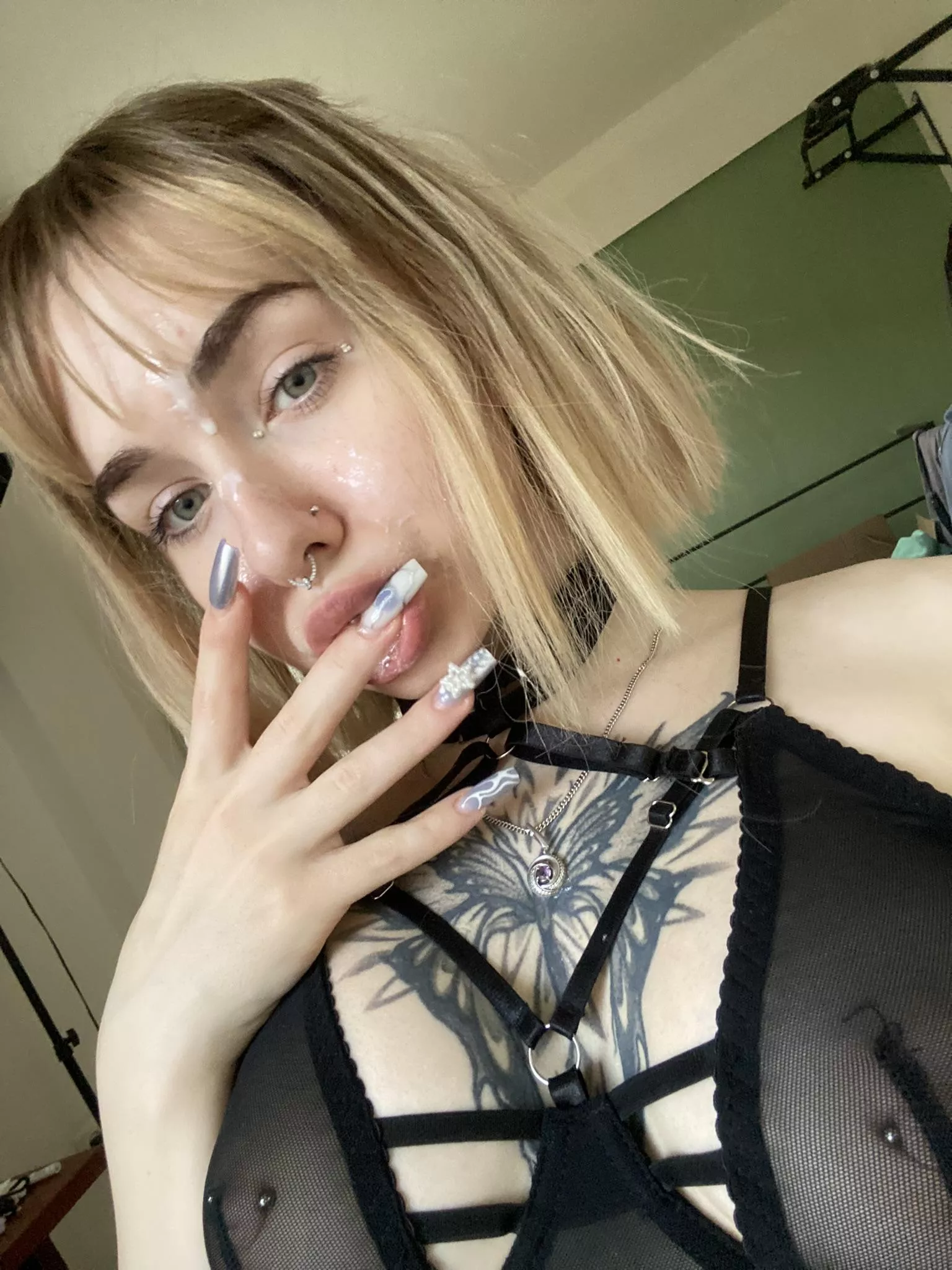 This frail boy released only two drops of cum, but I still took a selfie