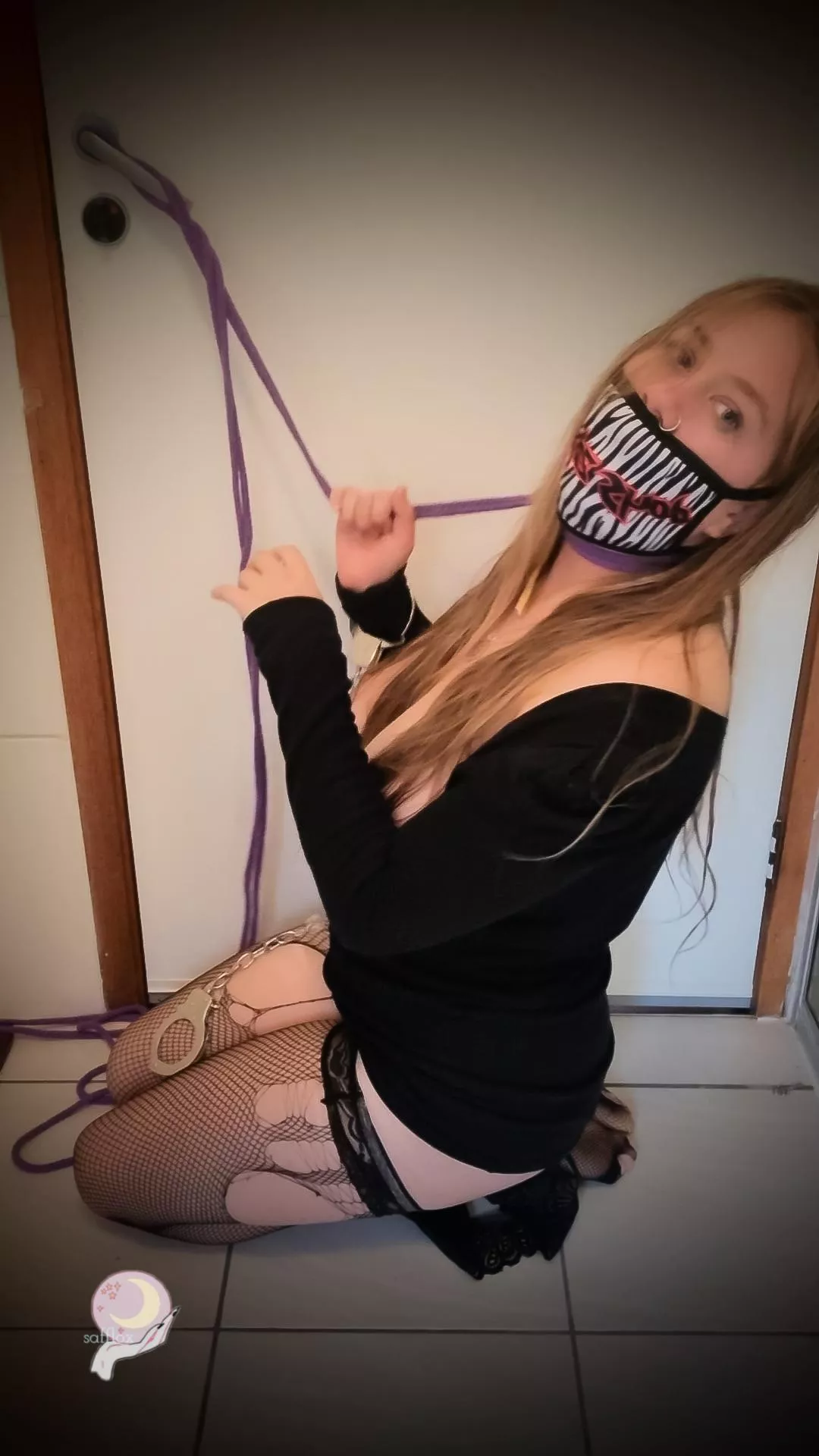 You can just tell there's a smile under that mask :P