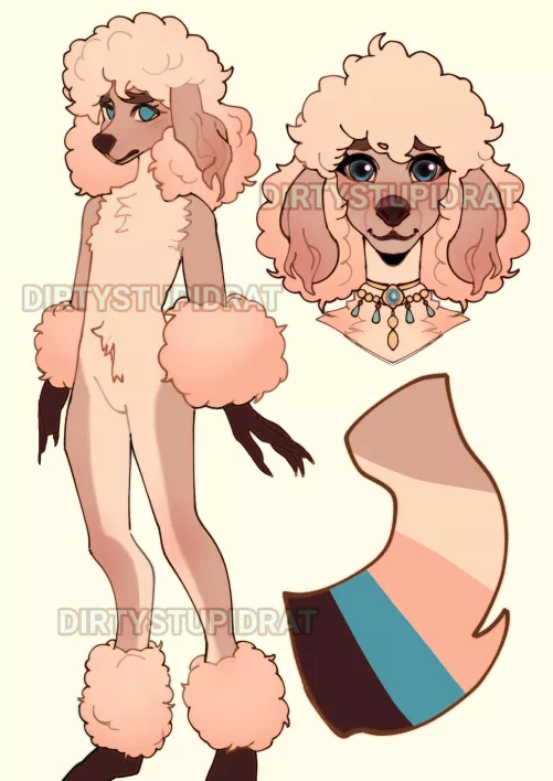 Adopt auction, poodle guy (design by me)