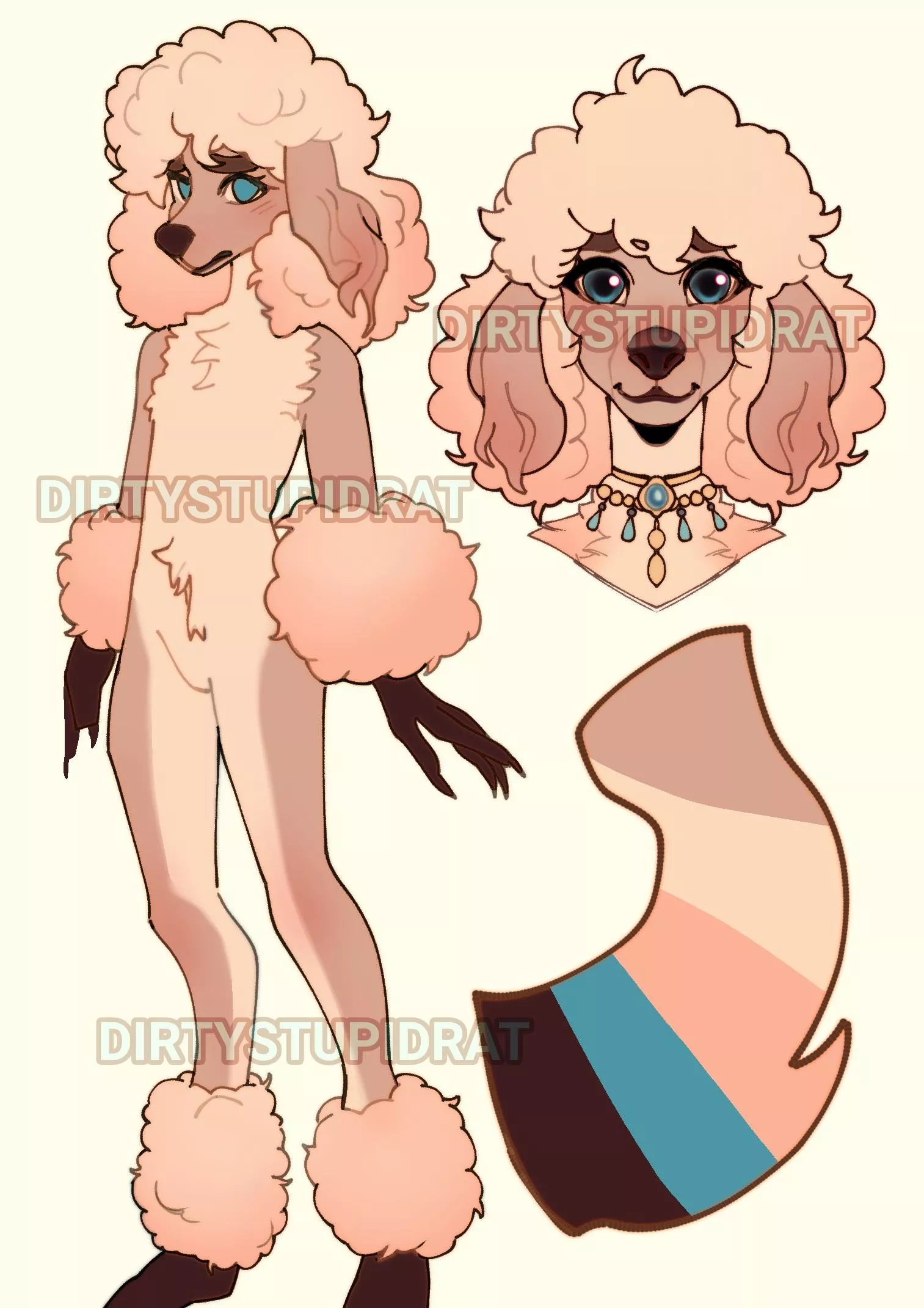 Adopt auction, poodle guy (design by me)