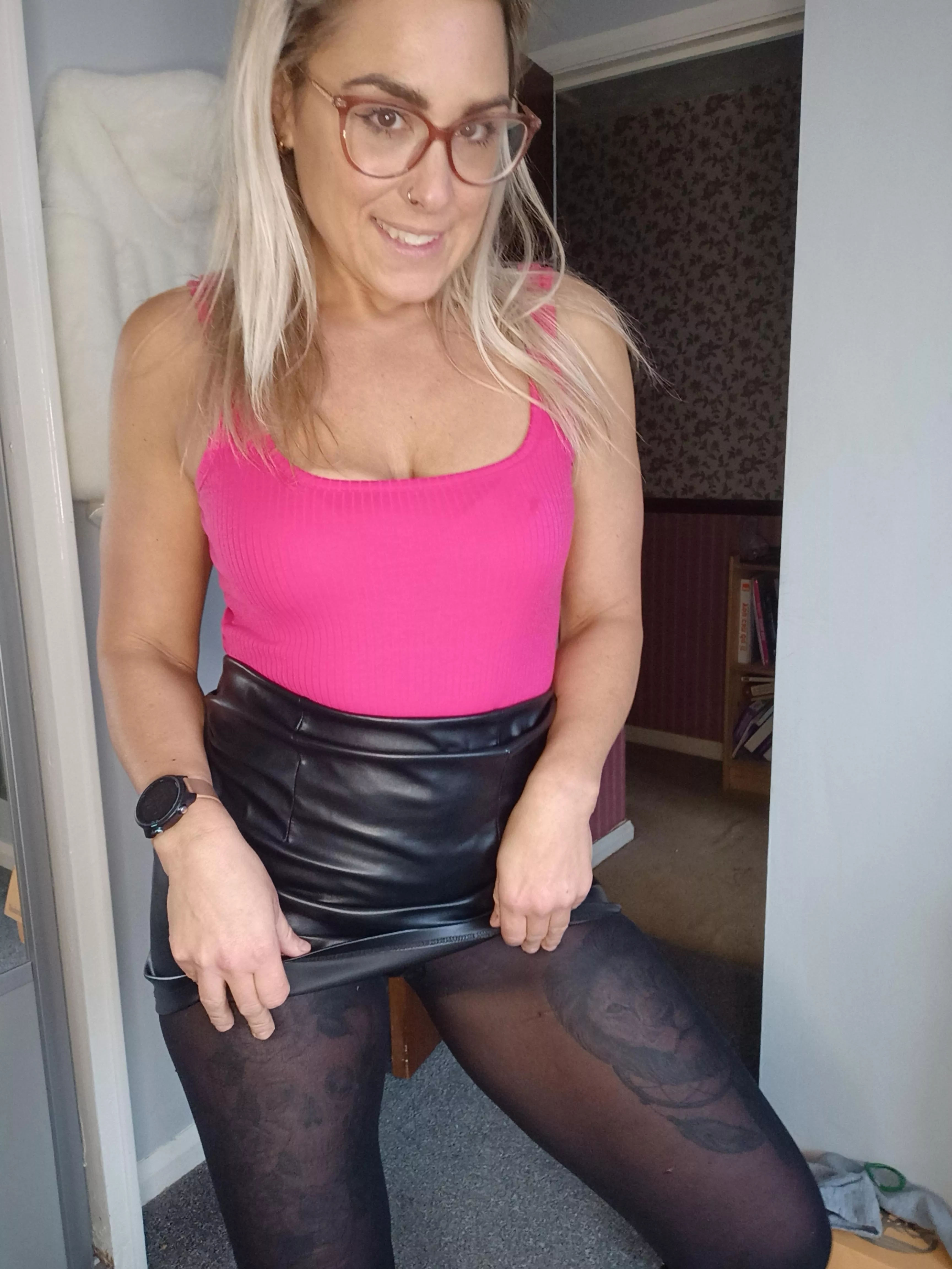 Are these tights and pvc skirt going to attract too much attention?