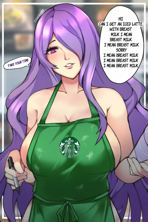 Camilla at starbucks (1340smile) [Fire Emblem]