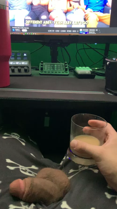 Chilling with my softie out, drinking and watching youtube