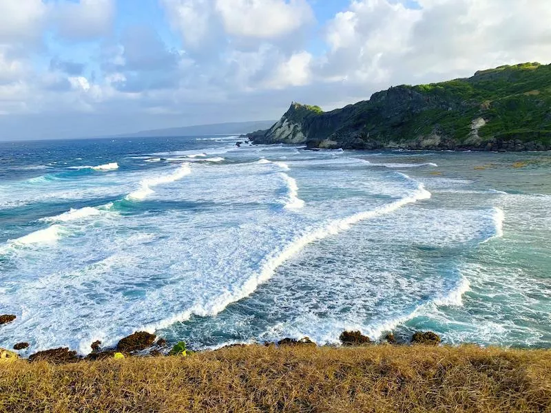 Cove Bay, Barbados. Love the long roll-in of these waves