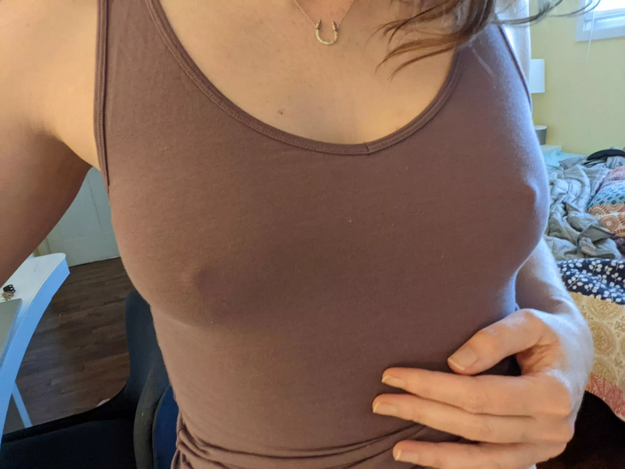 Great for under a pair of overalls for a little added mystery