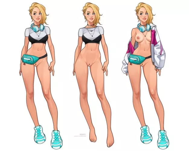 Gwen Stacy showing off her new outfit (Olena Minko) [Marvel Comics, Spider-Man, Spiderverse]