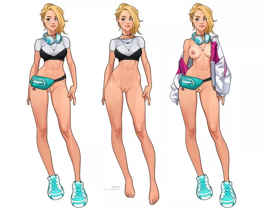 Gwen Stacy showing off her new outfit (Olena Minko) [Marvel Comics, Spider-Man, Spiderverse]