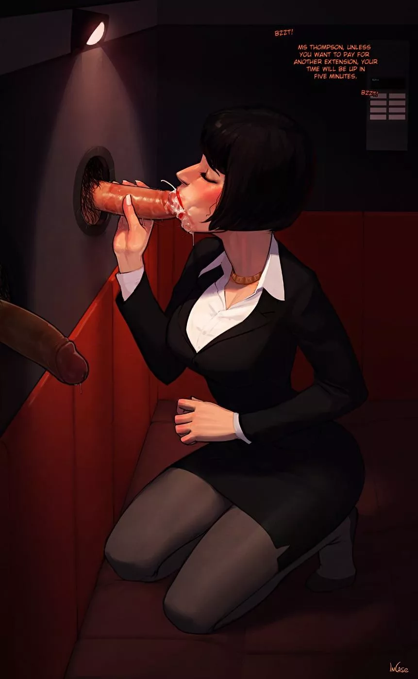 Her mouth is “all business”