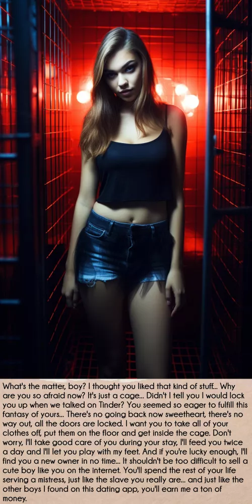 I just want to help you fullfil your fantasies... get in the cage...