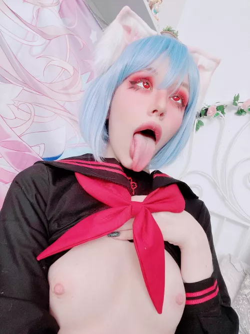 Kitten in school uniform ahegao 💋