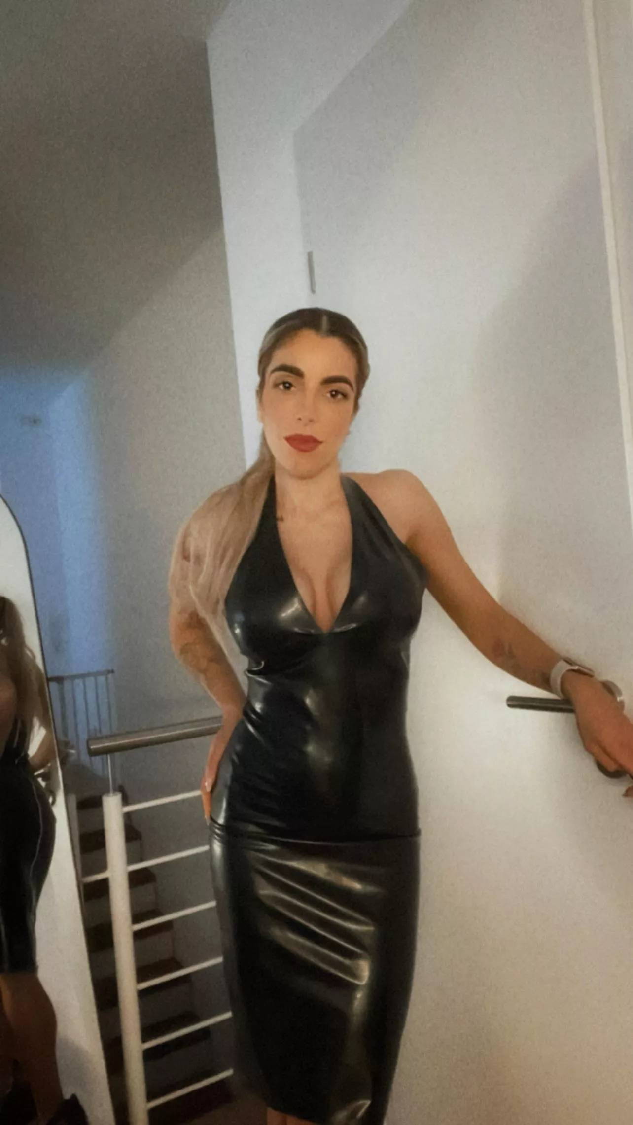 My slave loves this Shinny outfit, what do you think...