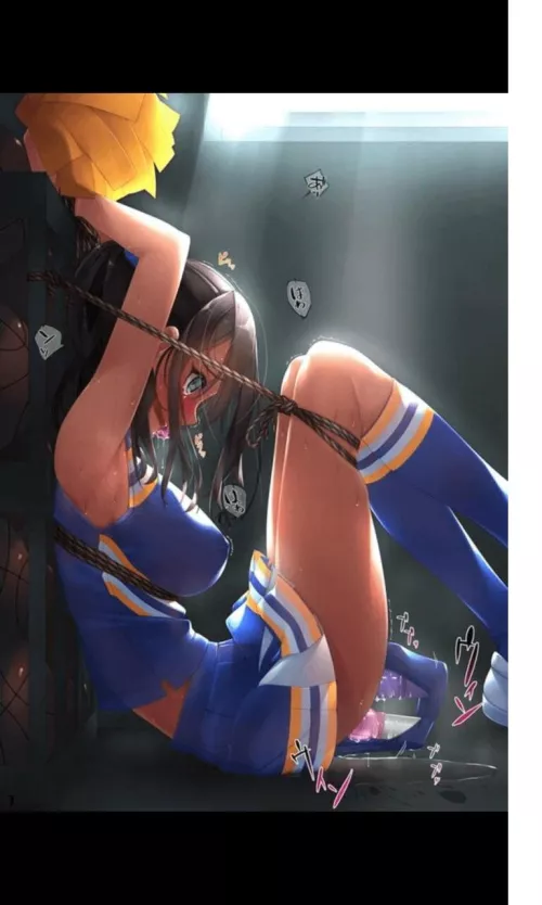 Not quite how she imagined cheer practice to go