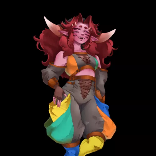 Our cutie monster girl Marr from our upcoming game Fine Work :3 [OC]