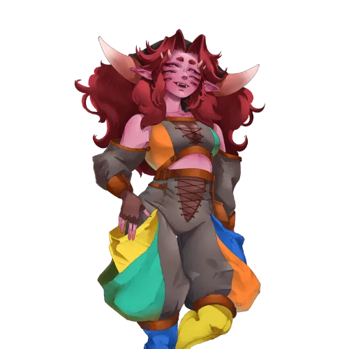 Our cutie monster girl Marr from our upcoming game Fine Work :3 [OC]