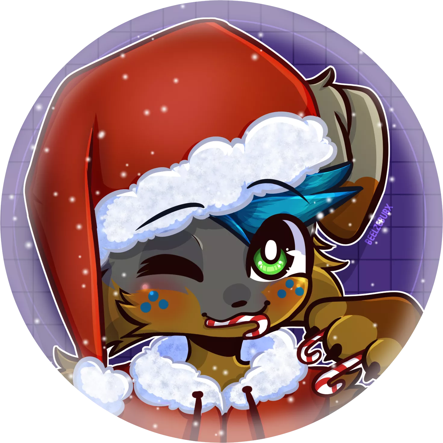 snowglobe christmas icon comm!! Blaze is always a cutie to draw