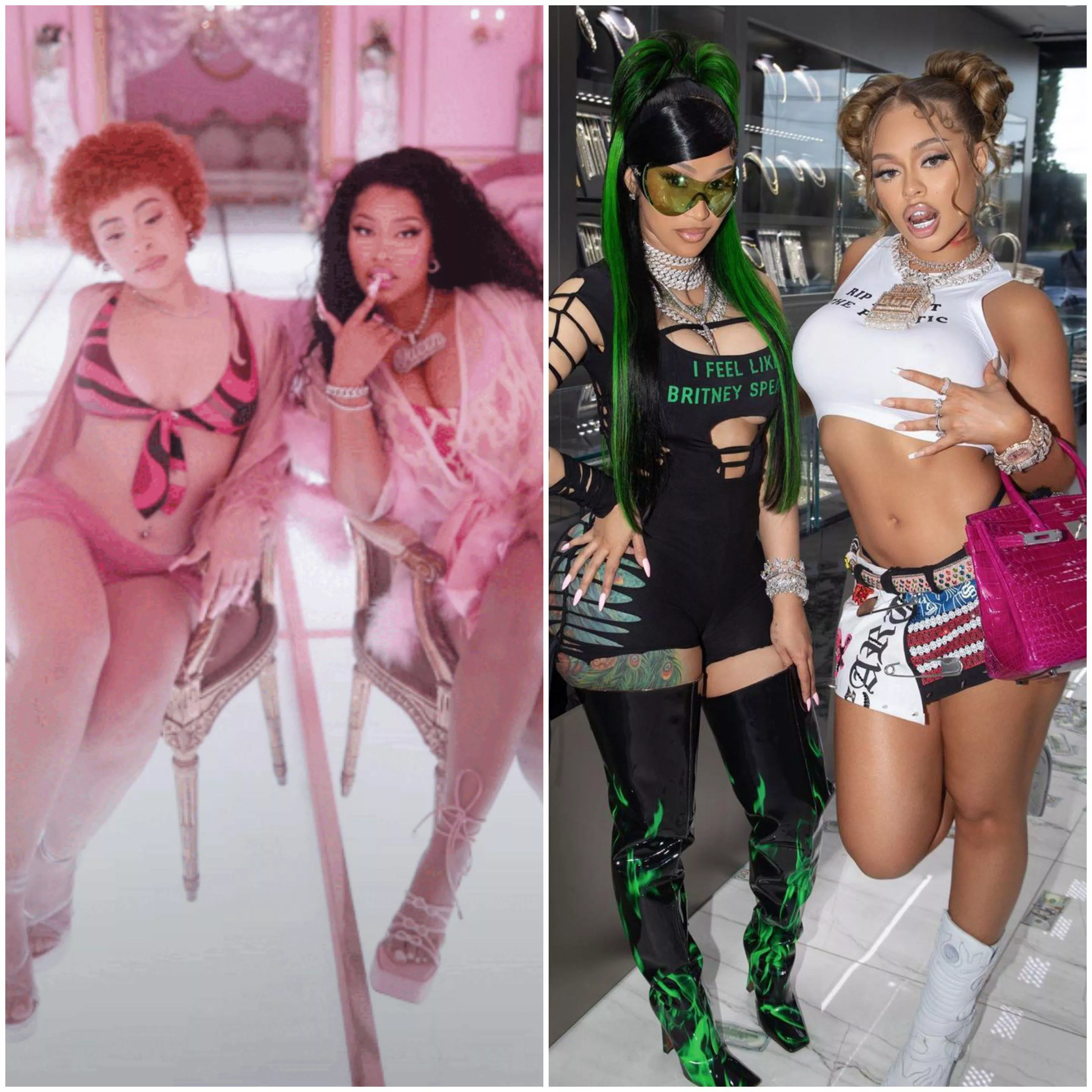 Threesome with Ice Spice and Nicki Minaj or Cardi B and Latto