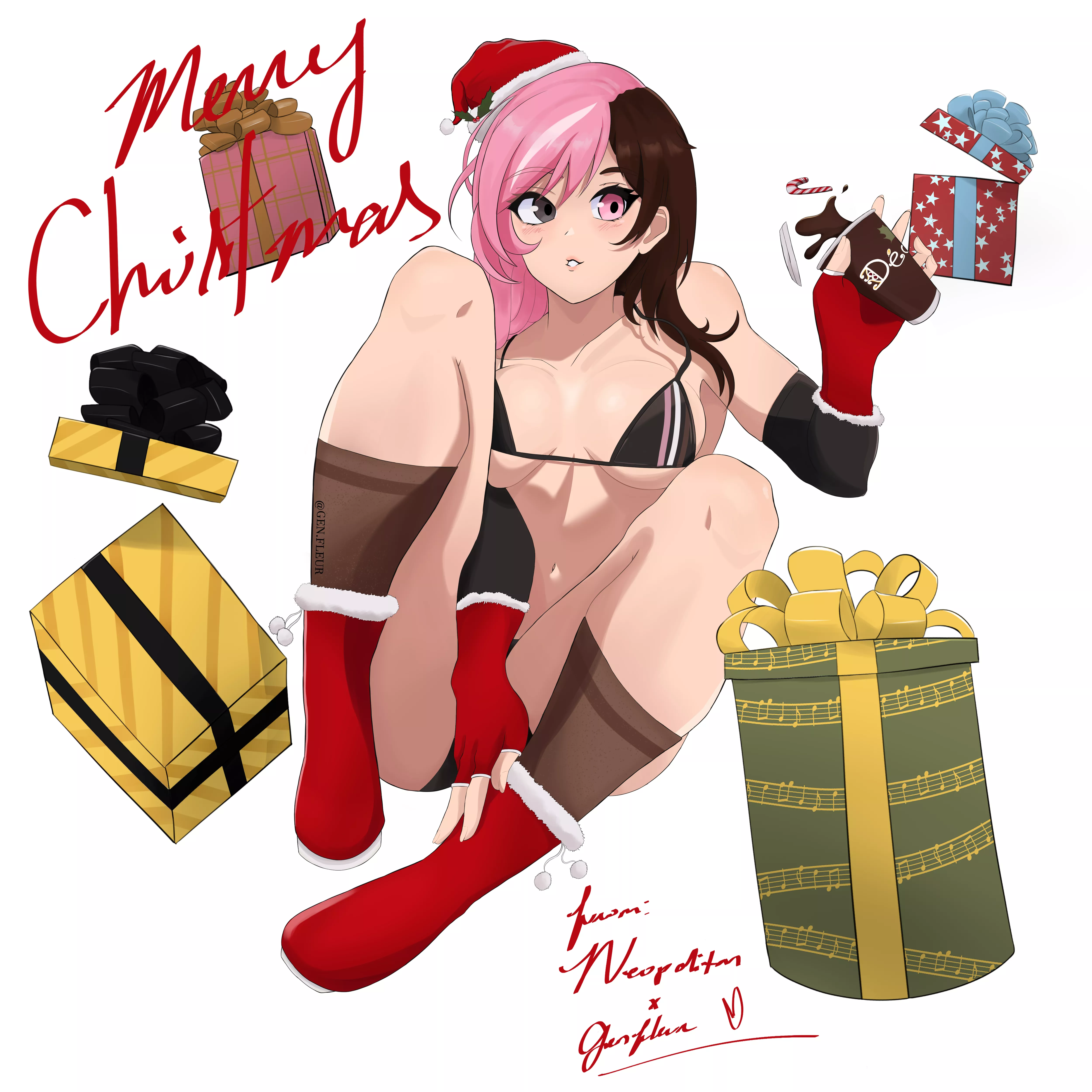 Trivia Vanille christmas postcard