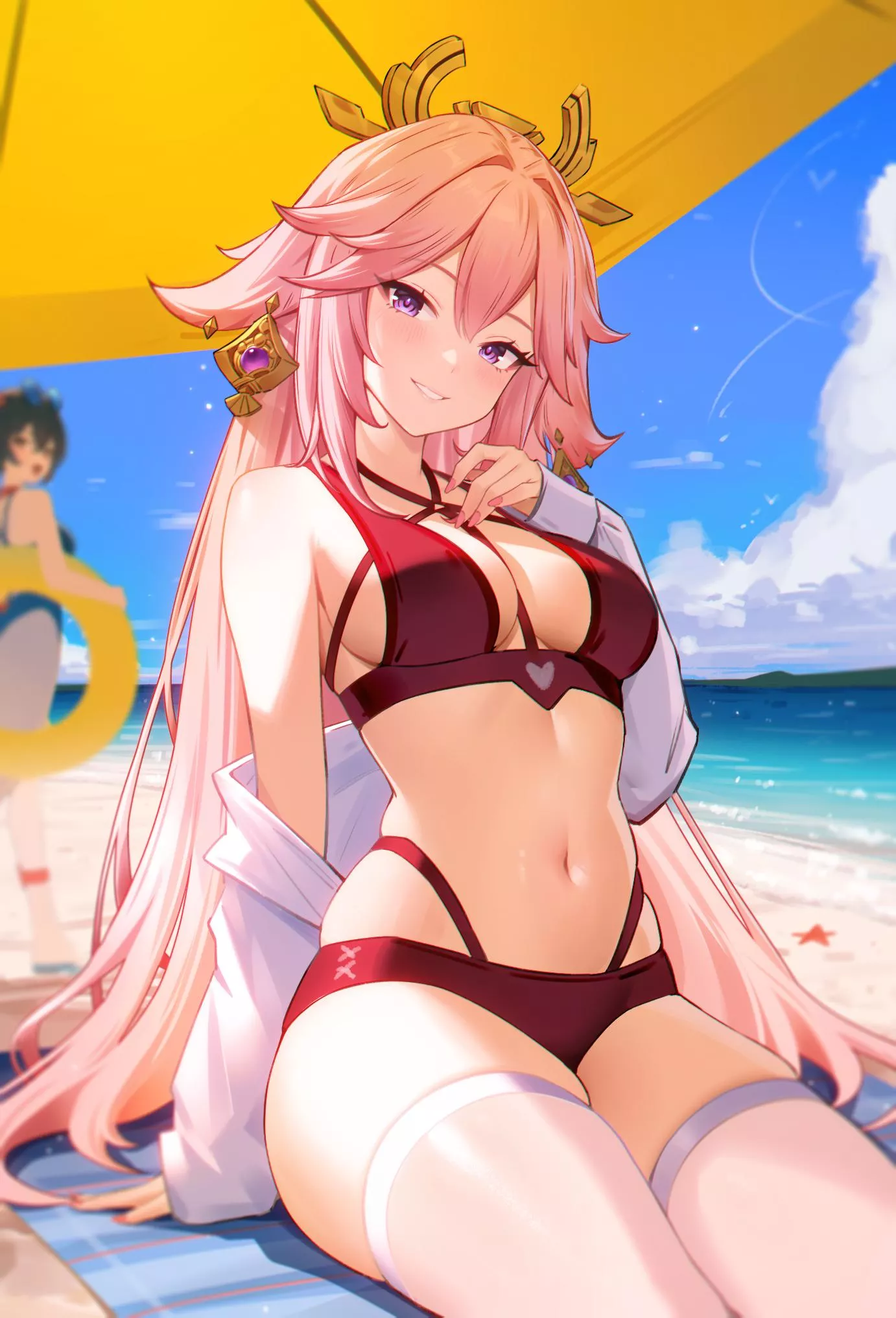 Yae at the beach