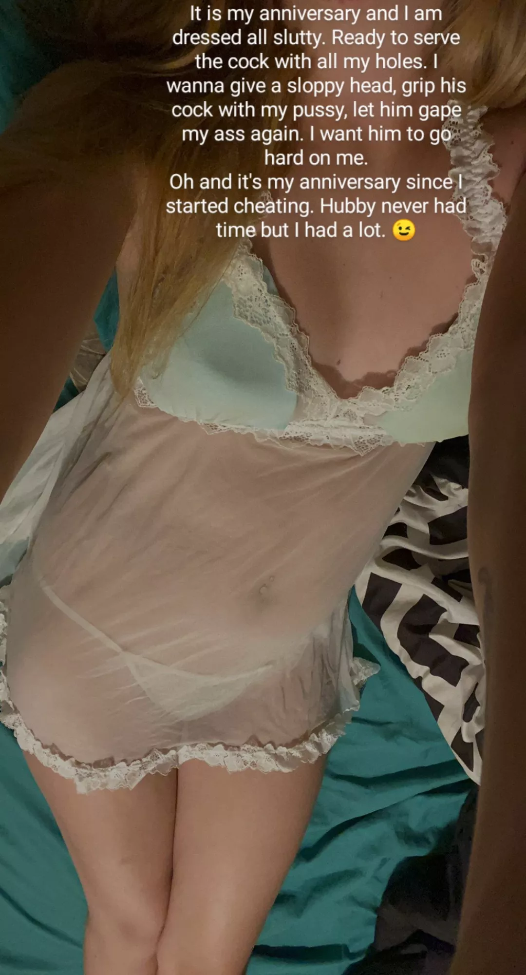 And she wore hubby's favourite dress