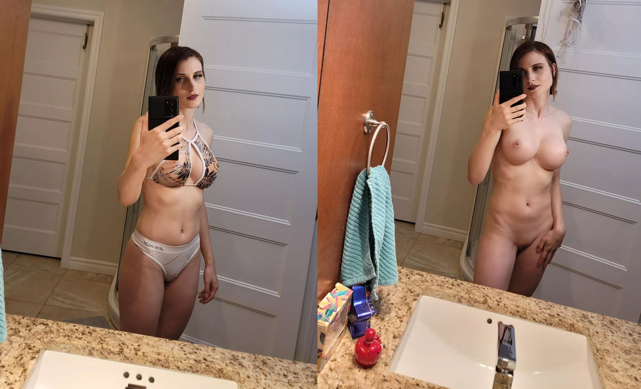 Boobies in mirror pic