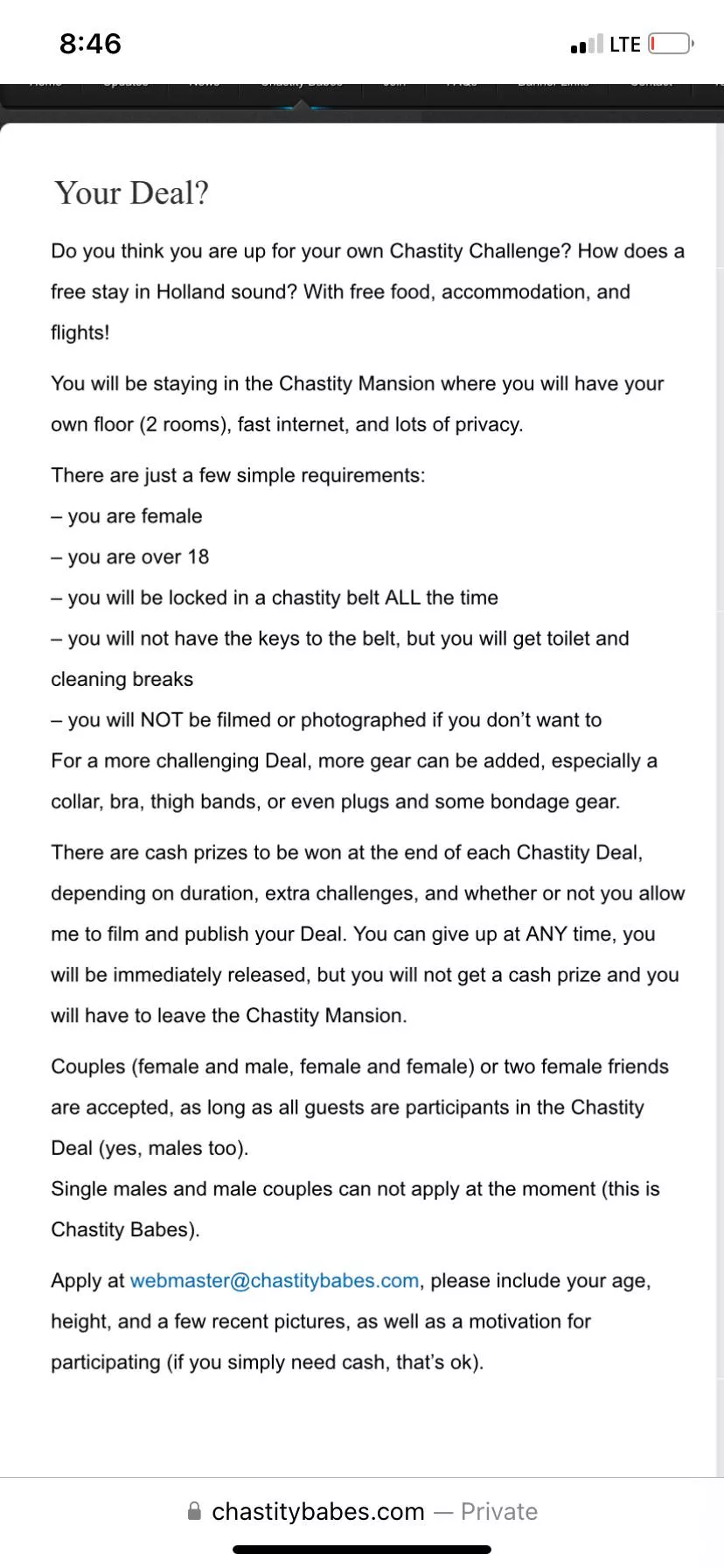 Chastitybabes.com’s Deal is both too good to be true and too good to resist 🥹
