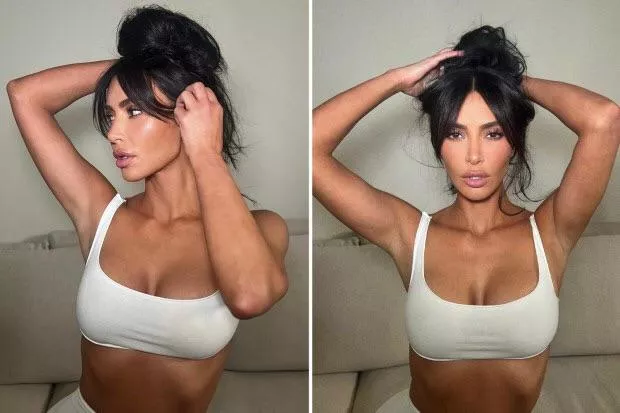 Hair tied up and ready for bed