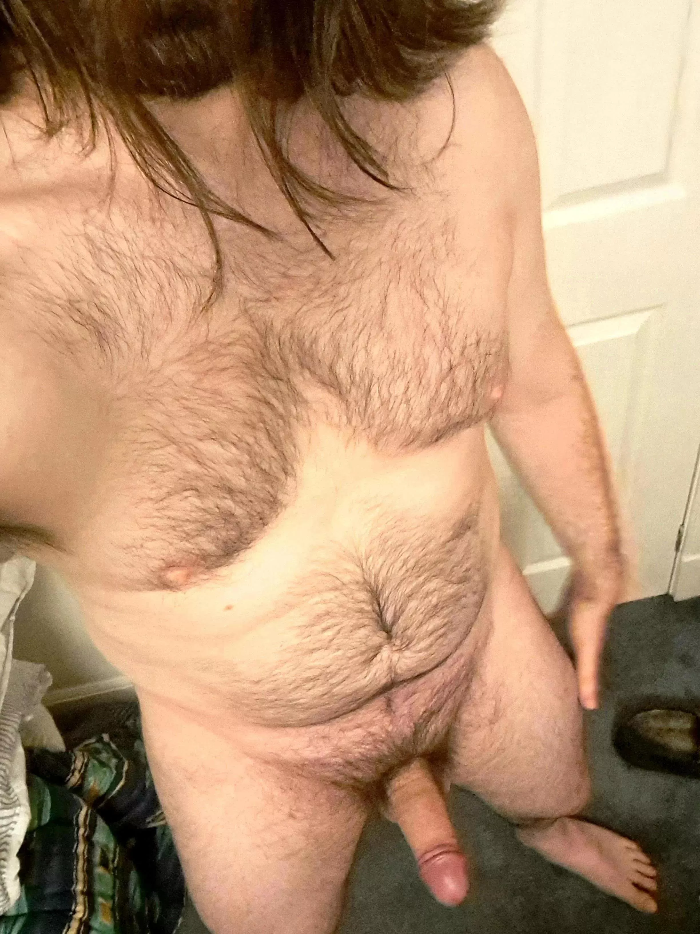 I like to keep my chest like my cock. Thick and hairy.