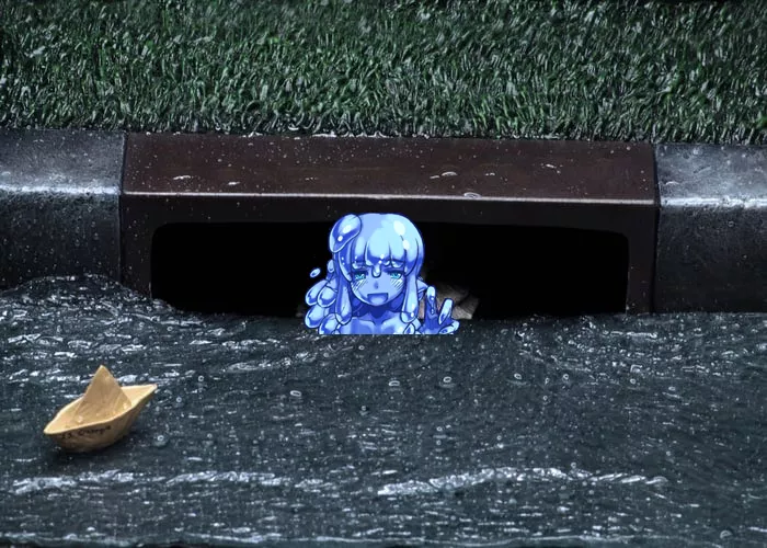 It's raining outside. You're walking down the street, umbrella over your head. Suddenly, a sing-song voice echoes,  It's raining outside. You're walking down the street, umbrella over your head. Suddenly, a sing-song voice echoes,