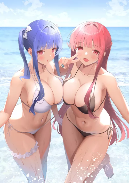 Kotonoha Akane and Kotonoha Aoi (Voiceroid) by Sakura Rino